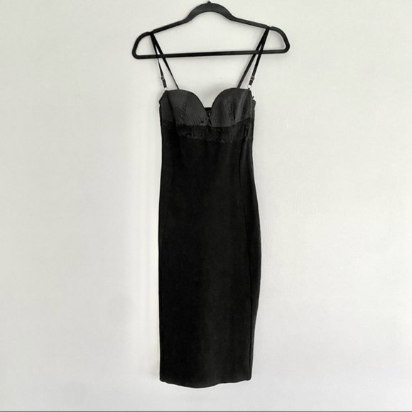 Versace Dresses & Skirts - Versace Bustier Bodycon Midi Dress Black Size 24